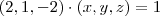 (2,1,-2) \cdot (x,y,z) = 1