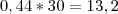 0,44*30=13,2 0,44*30=13,2