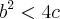 {b}^{2} < 4c