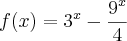 f(x)={3}^{x}-\frac{{9}^{x}}{4}