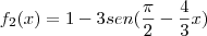 f_2(x)=1-3sen(\frac{\pi}{2}-\frac{4}{3}x)