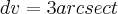 dv=3 arc sec t dv=3 arc sec t