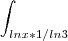 \int_{ln x * 1/ln3}^{} \int_{ln x * 1/ln3}^{}