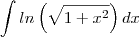 \int ln \left(\sqrt{1+x^2}\right)dx