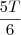 \frac{5T}{6} \frac{5T}{6}