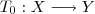 T_0 : X \longrightarrow Y T_0 : X \longrightarrow Y