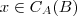 x \in C_A (B) x \in C_A (B)