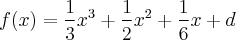 f(x)=\frac{1}{3}{x}^{3}+\frac{1}{2}{x}^{2}+\frac{1}{6}x+d