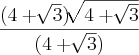 \frac{(4 + \sqrt[]{3})\sqrt[]{4 + \sqrt[]{3}}}{(4 + \sqrt[]{3})}