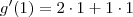 g'(1)=2 \cdot 1+1 \cdot 1