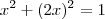 x^2+(2x)^2=1