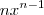 n x^{n-1}