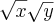 \sqrt{x}\sqrt{y} \sqrt{x}\sqrt{y}