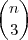 \dbinom{n}{3}