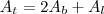 A_t=2A_b+A_l