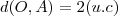 d(O,A) = 2 (u.c)