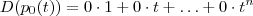 D(p_0 (t))  =  0 \cdot 1 + 0 \cdot t + \hdots + 0 \cdot t^n