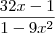 \frac{32x-1}{1-9x^2} \frac{32x-1}{1-9x^2}