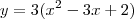 y=3(x^2-3x+2)
