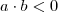 a\cdot b<0 a\cdot b<0