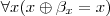 \forall x (x \oplus {\beta}_{x} = x) \forall x (x \oplus {\beta}_{x} = x)