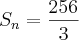 S_n = \frac{256}{3} S_n = \frac{256}{3}