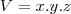 V=x.y.z