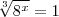 \sqrt[3]{{8}^{x}}=1