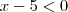 x-5<0