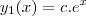 y_1(x) = c.e^{x} y_1(x) = c.e^{x}