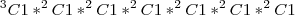 ^3C1 * ^2C1  * ^2C1  * ^2C1 * ^2C1 * ^2C1 * ^2C1