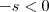 -s < 0 -s < 0