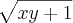\sqrt[]{xy+1}