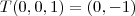 T(0, 0, 1) = (0, -1)