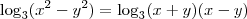 \log_{3}(x^2-y^2)=\log_{3}(x+y)(x-y)