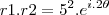 r1.r2&=&5^2.e^{i.2\theta}