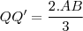 QQ'=\frac{2.AB}{3}