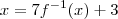 x = 7f^{-1}(x) + 3