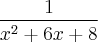 \frac{1}{x^2+6x+8}