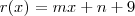 r(x) = mx + n + 9