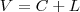 V=C+L