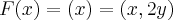 F(x)=\nablaf(x) =(x,2y) F(x)=\nablaf(x) =(x,2y)