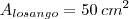 A_{losango}=50\,cm^2