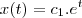 x(t)=c_1.e^t