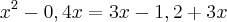 x^2-0,4x=3x-1,2+3x
