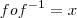 fof^{-1}=x fof^{-1}=x