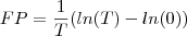 FP =\frac{1}{T}(ln(T)-ln(0))