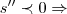 s''\prec 0\Rightarrow