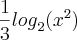 \frac{1}{3}{log}_{2}({x}^{2})