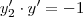 y^{\prime}_2\cdot y^\prime = - 1